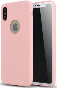 Чехол-накладка TOTO Matte colorful TPU case iPhone X Pink