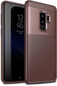 Чехол-накладка Ipaky Elegant Grid Design TPU Hybrid Case Samsung Galaxy S9 Plus G965F Brown