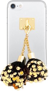 Чехол-накладка DDPOP Spangle Ball case iPhone 7 Black/Gold