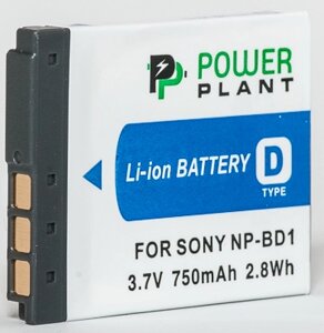 Акумулятор PowerPlant Sony NP-BD1, NP-FD1 750mAh