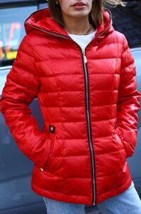 Куртка жіноча демісезонна червона код П769 XL