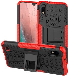 Чехол-накладка TOTO Dazzle Kickstand 2 in 1 Case Samsung Galaxy A10 Red