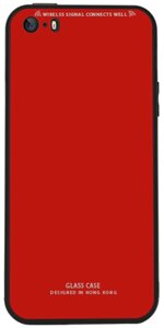Чехол-накладка TOTO Pure Glass Case Apple iPhone SE/5s/5 Red