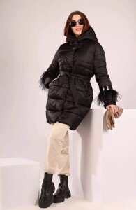 Куртка жіноча демісезонна чорна код П479