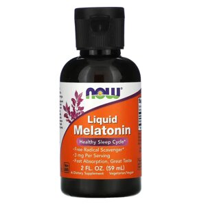Натуральна добавка NOW Liquid Melatonin, 60 мл
