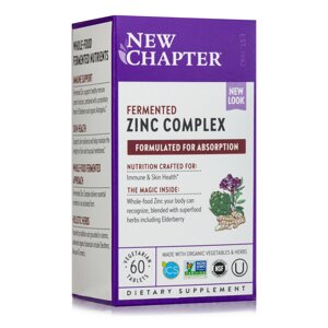 Вітаміни та мінерали New Chapter Zinc Complex, 60 таблеток