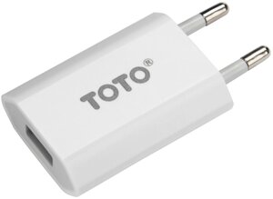 Сетевое зарядное устройство TOTO TZV-44 Travel charger 1USB 1A White
