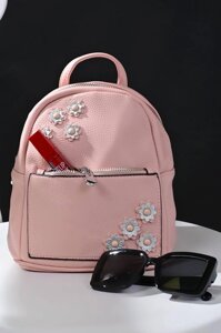 Невеликий рюкзак жіночий рожевий код 7-28