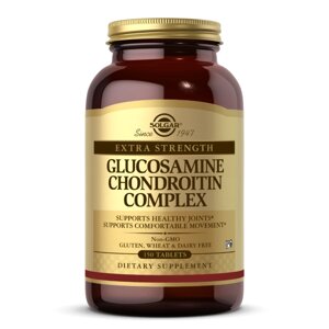 Препарат для суглобів і зв'язок Solgar Glucosamine Chondroitin Complex Extra Strength, 150 таблеток