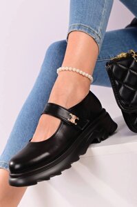 Туфлі жіночі чорні на липучках Т1707
