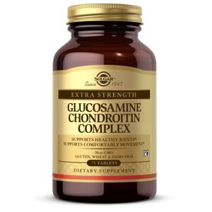 Препарат для суглобів і зв'язок Solgar Glucosamine Chondroitin Complex Extra Strength, 75 таблеток