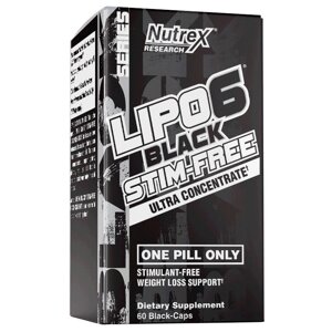 Жироспалювач Nutrex Research Lipo-6 Black Stim Free Ultra Concentrate, 60 капсул