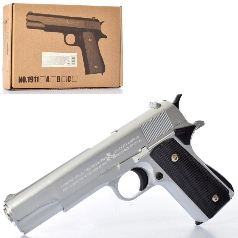 Пістолет іграшковий 1911A 22 см від компанії Shock km ua - фото 1