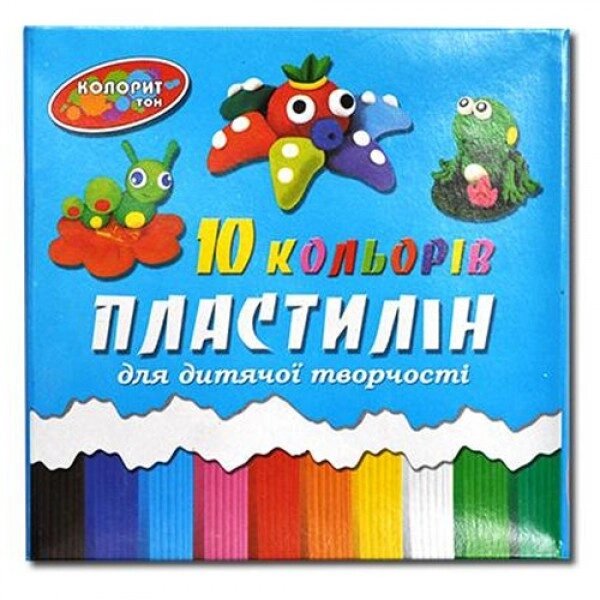 Пластилін Колорит П-10 10 кольорів від компанії Shock km ua - фото 1