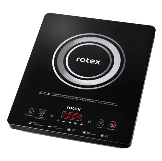 Плита індукційна електрична настільна Rotex RIO225-G 1400 Вт чорна від компанії Shock km ua - фото 1