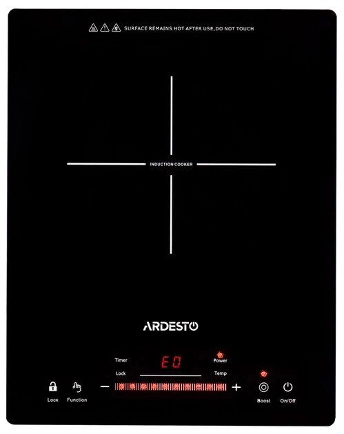 Плита настiльная електрична Ardesto ICS-B118 1800 Вт чорна від компанії Shock km ua - фото 1