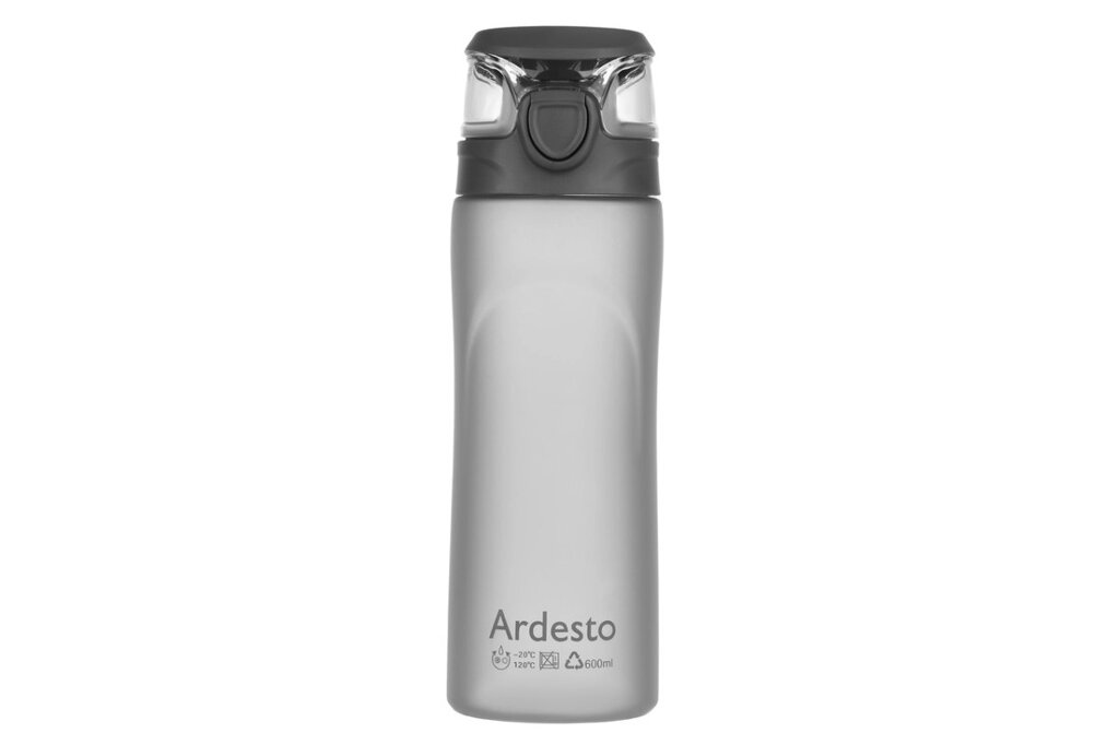Пляшка для води Ardesto Matte Bottle AR-2205-PGY 600 мл сіра від компанії Shock km ua - фото 1