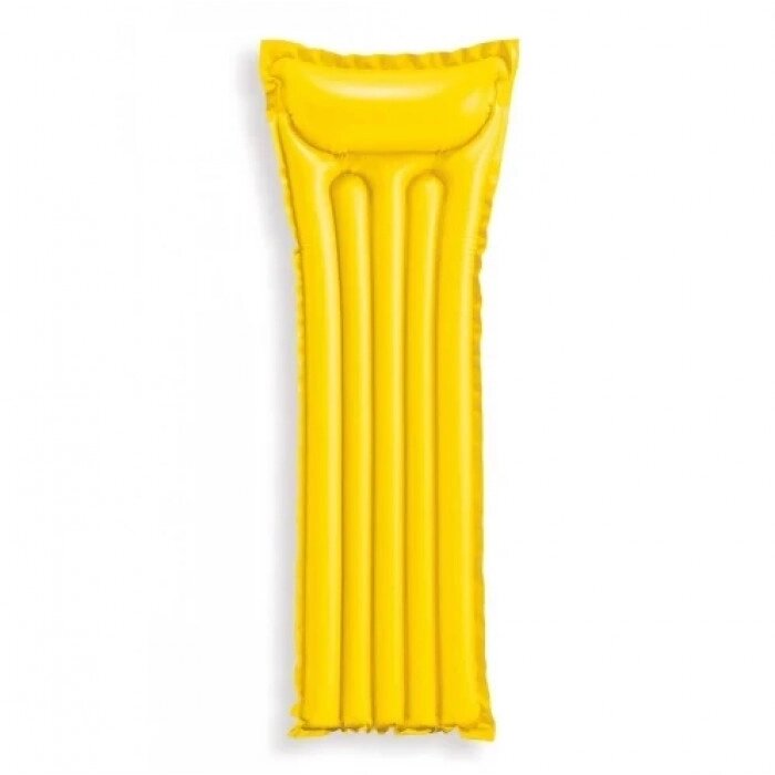 Пляжний надувний матрац Intex 183x69 см Жовтий від компанії Shock km ua - фото 1
