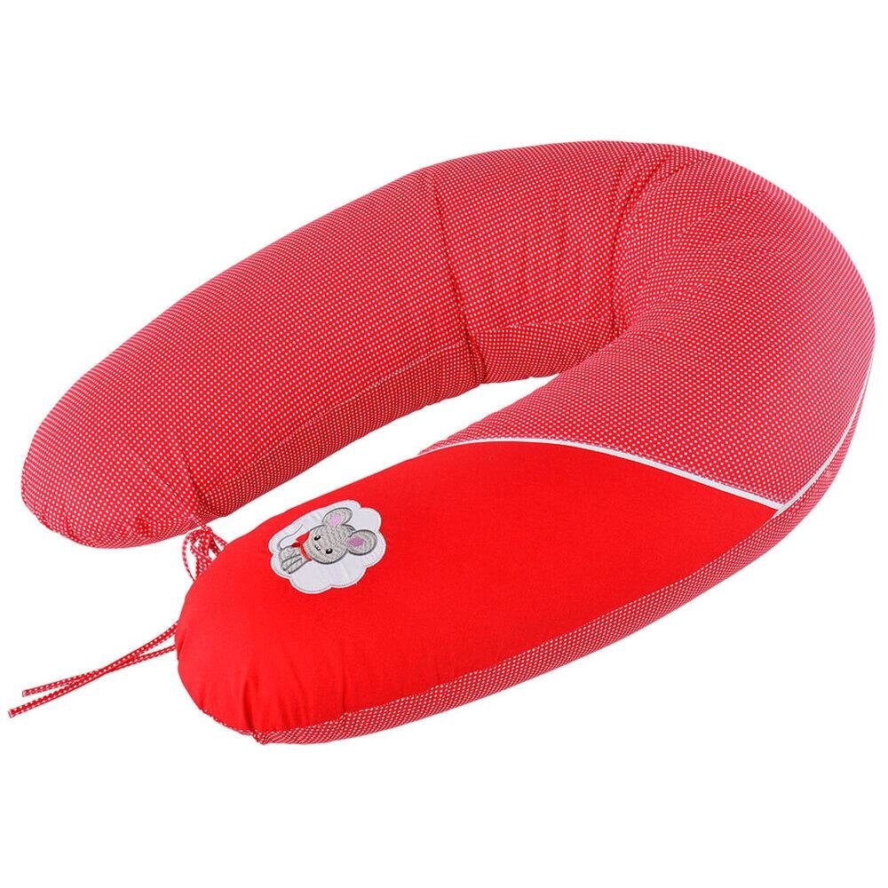 Подушка для вагітних та годування ТM PAPAELLA 30х190 см горошок червоний від компанії Shock km ua - фото 1