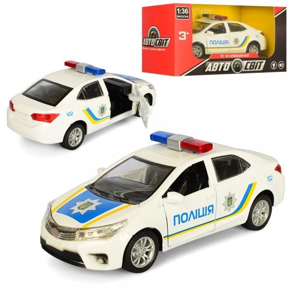 Поліцейська Машинка інерційна Auto Mir Toyota AS-1832 12.5 см від компанії Shock km ua - фото 1