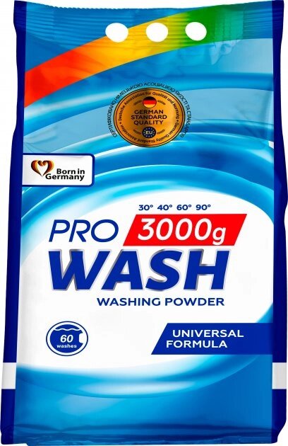 Порошок для прання універсальний 2K Pro Wash 722089 10 кг від компанії Shock km ua - фото 1