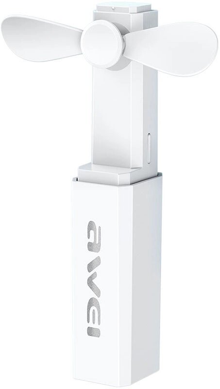 Портативний вентилятор AWEI F5 Pocket Fan White від компанії Shock km ua - фото 1