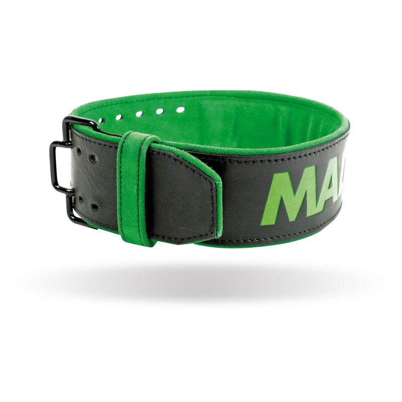 Пояс для важкої атлетики MAD MAX MFB 302, Black /Green M від компанії Shock km ua - фото 1
