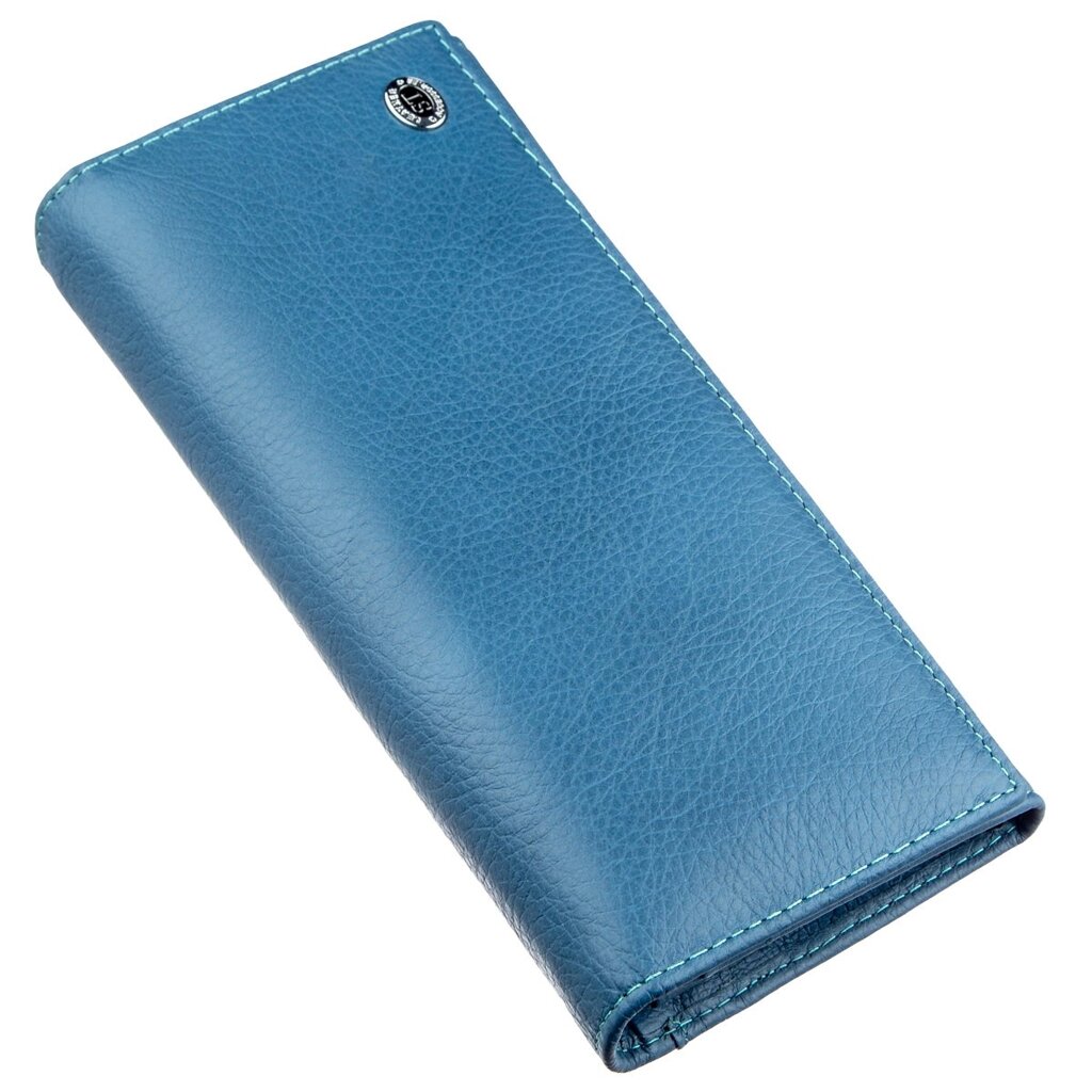 Практичний жіночий гаманець ST Leather 18899 Блакитний від компанії Shock km ua - фото 1