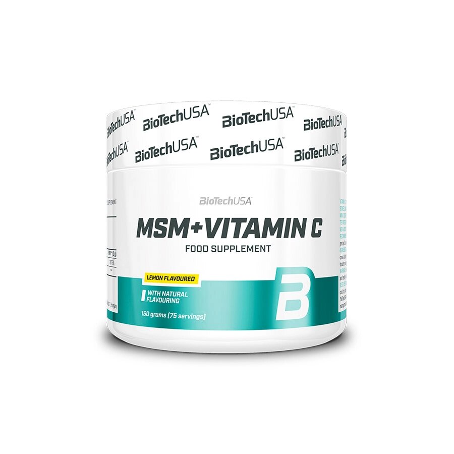 Препарат для суглобів і зв'язок Biotech MSM + Vitamin C, 150 грам Лимон від компанії Shock km ua - фото 1
