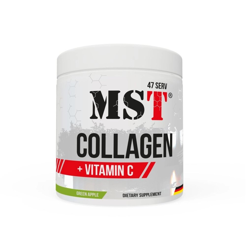 Препарат для суглобів і зв'язок MST Collagen + Vitamin C, 305 грам Зелене яблуко від компанії Shock km ua - фото 1