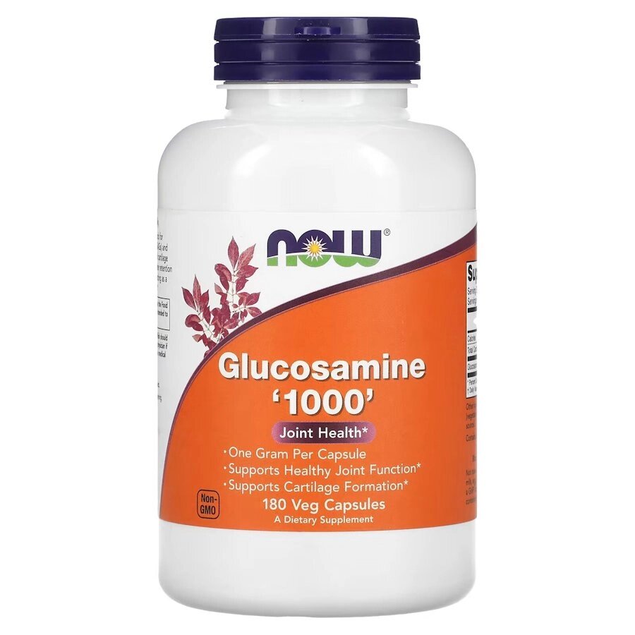 Препарат для суглобів і зв'язок NOW Glucosamine 1000, 180 вегакапсул від компанії Shock km ua - фото 1
