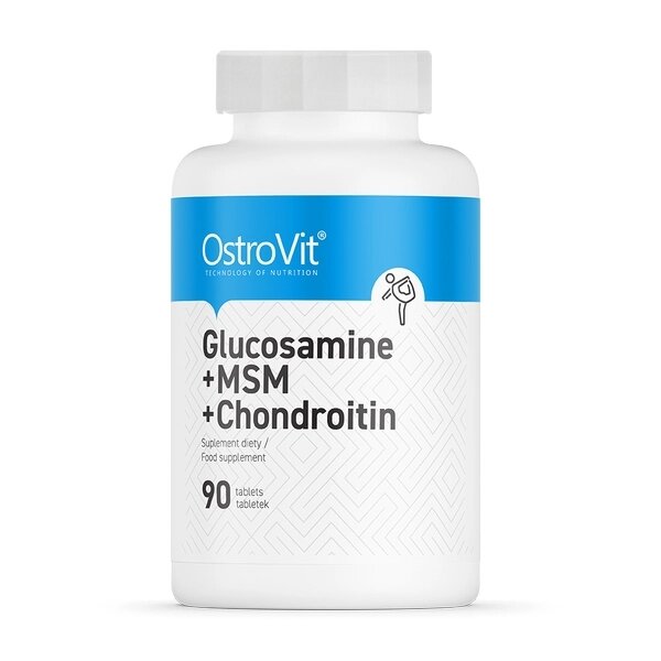 Препарат для суглобів і зв'язок Ostrovit Glucosamine+MSM+Chondroitin, 90 таблеток від компанії Shock km ua - фото 1