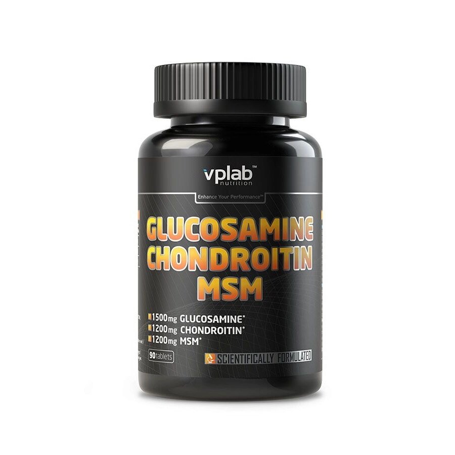 Препарат для суглобів і зв'язок VPLab Glucosamine Chondroitin MSM, 90 таблеток від компанії Shock km ua - фото 1