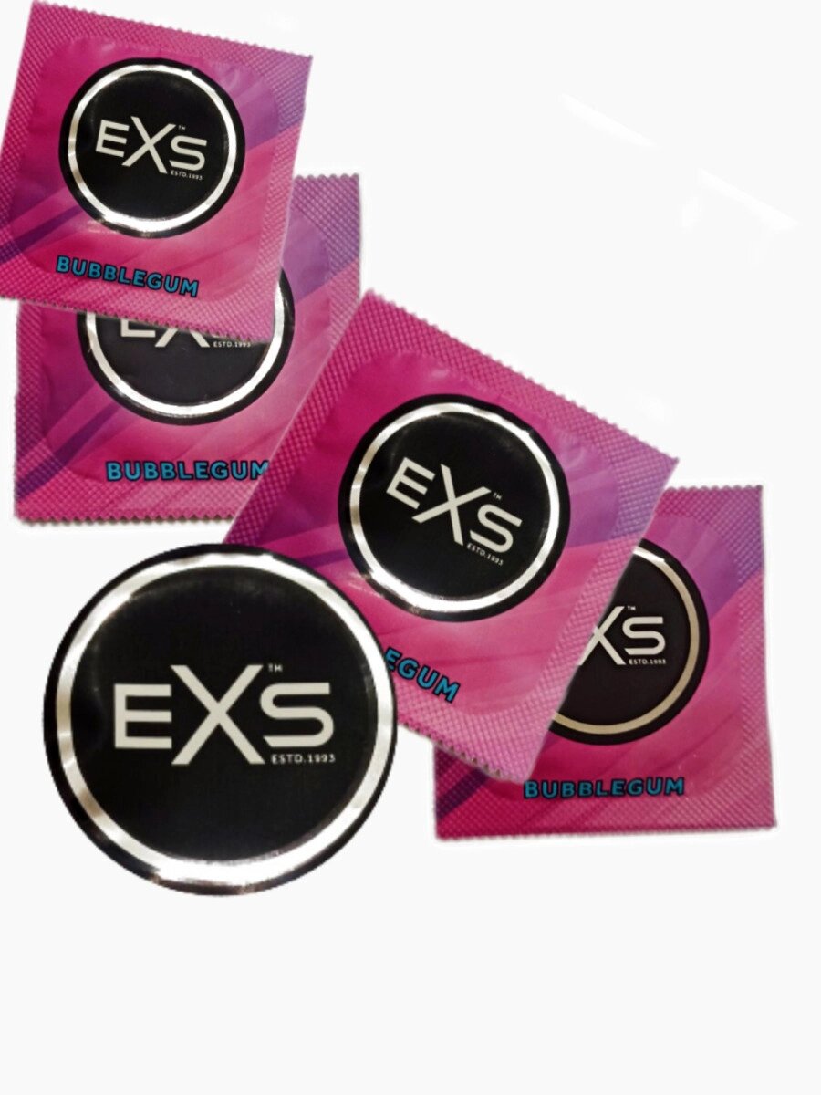 Презервативи EXS Bubblegum (по 1 шт) від компанії Shock km ua - фото 1
