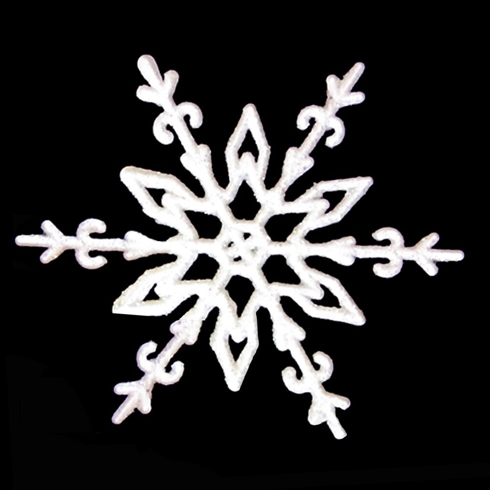 Прикраса Сніжинка Морозний малюнок 10х10см (1 шт) 9307 від компанії Shock km ua - фото 1