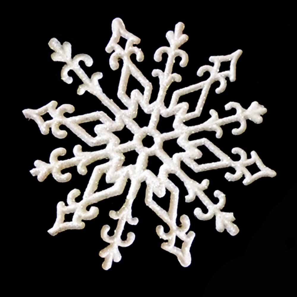 Прикраса Сніжинка Морозний візерунок 11х11см (1 шт) 9305 від компанії Shock km ua - фото 1