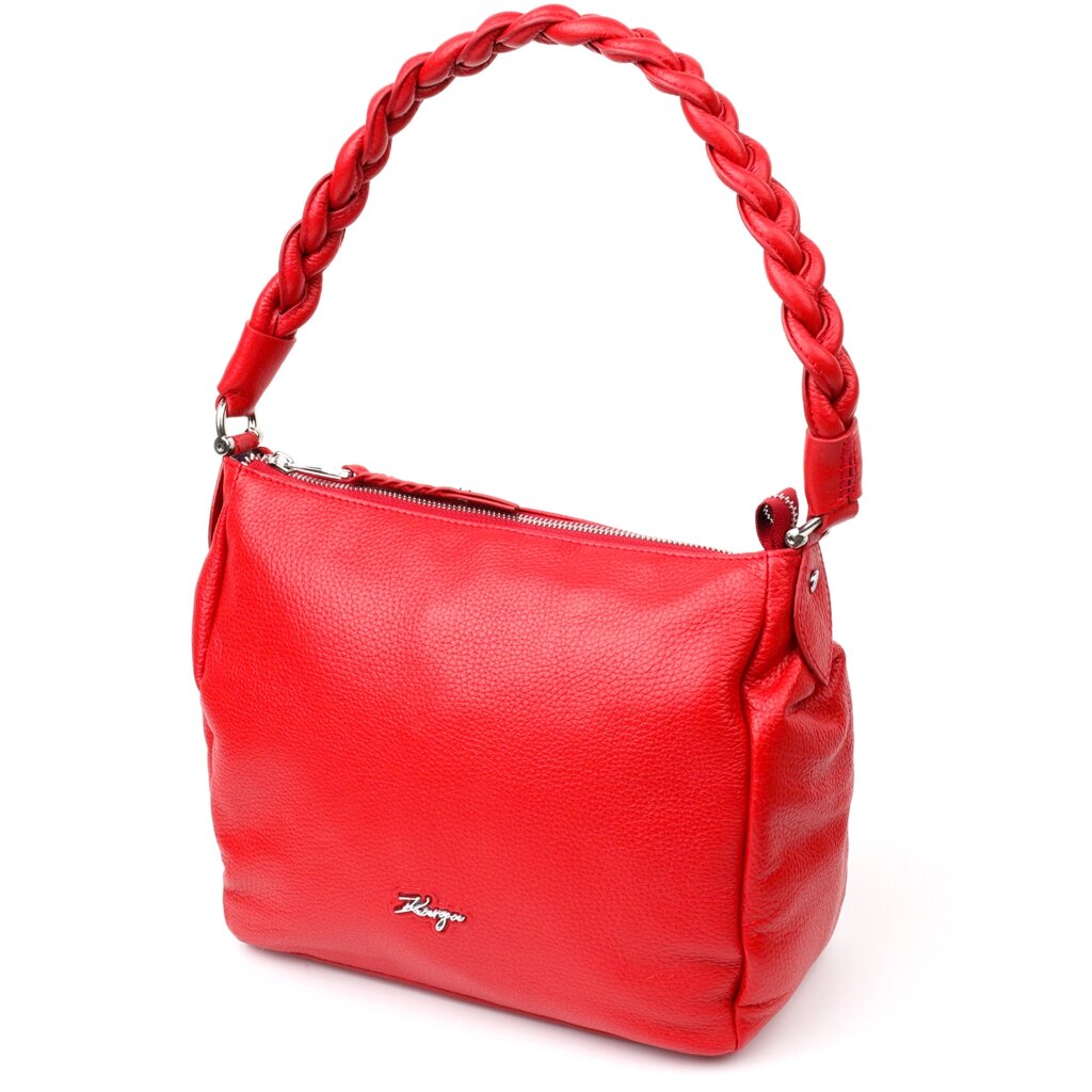 Приваблива сумка жіноча KARYA 20863 шкіряна Червоний від компанії Shock km ua - фото 1