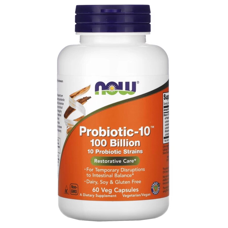 Пробіотики і пребіотики NOW Probiotic-10 100 billion, 60 вегакапсул від компанії Shock km ua - фото 1