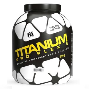 Протеїн Fitness Authority Titanium Pro Plex 5, 2 кг Полуниця