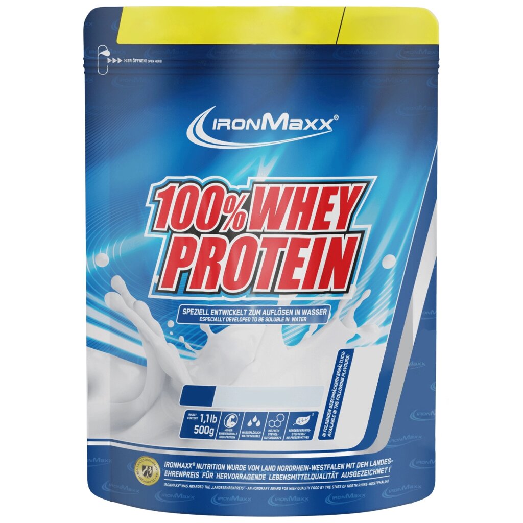 Протеїн Ironmaxx 100% Whey Protein, 500 грам Білий шоколад-полуниця від компанії Shock km ua - фото 1