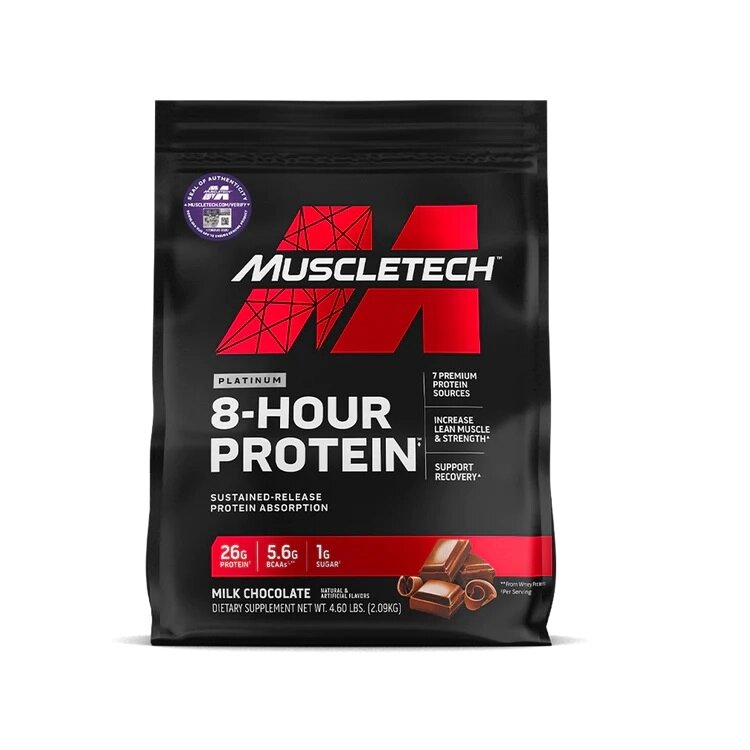 Протеїн Muscletech Platinum 8-Hour Protein, 2 кг Молочний шоколад від компанії Shock km ua - фото 1