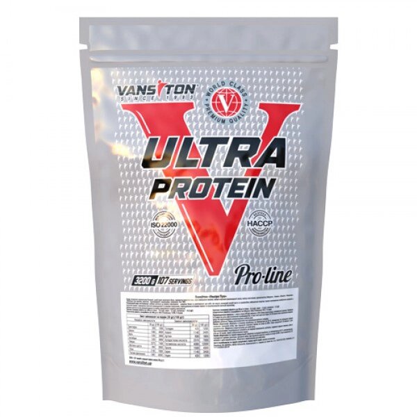 Протеїн Vansiton Ultra Protein, 3.2 кг Ваніль від компанії Shock km ua - фото 1