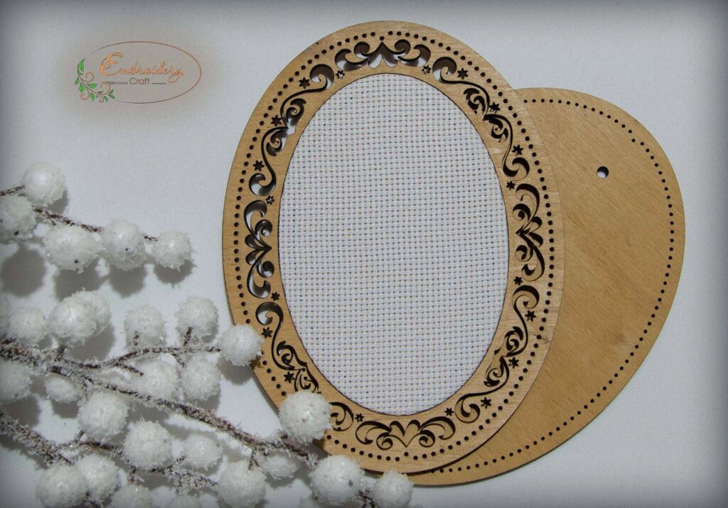 Рамка овальна з натягнутою канвою 12*16/8*12 ТМ Embroidery Craft ROd-007 від компанії Shock km ua - фото 1