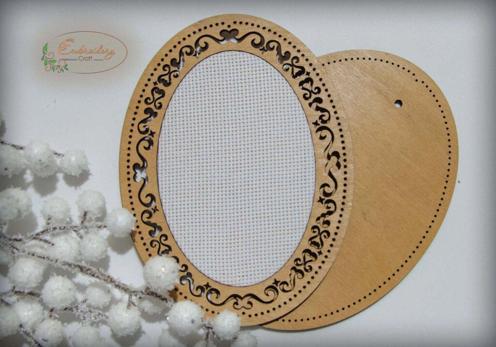 Рамка овальна з натягнутою канвою 12*16/8*12 ТМ Embroidery Craft ROd-008 від компанії Shock km ua - фото 1