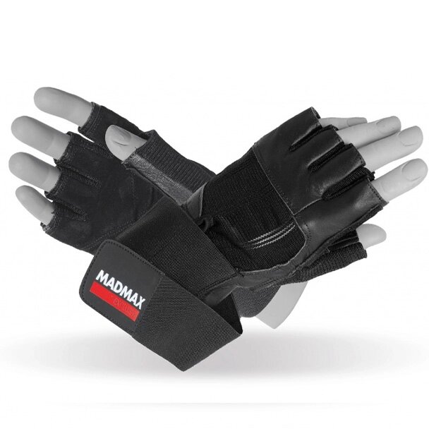 Рукавички для фітнесу MAD MAX Professional Exclusive MFG 269 Black M від компанії Shock km ua - фото 1