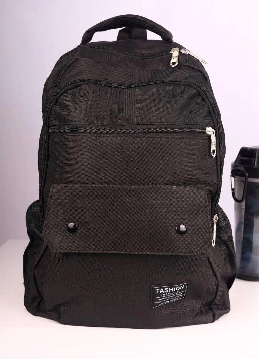 Рюкзак чорний плащевка код 7-2359 від компанії Shock km ua - фото 1