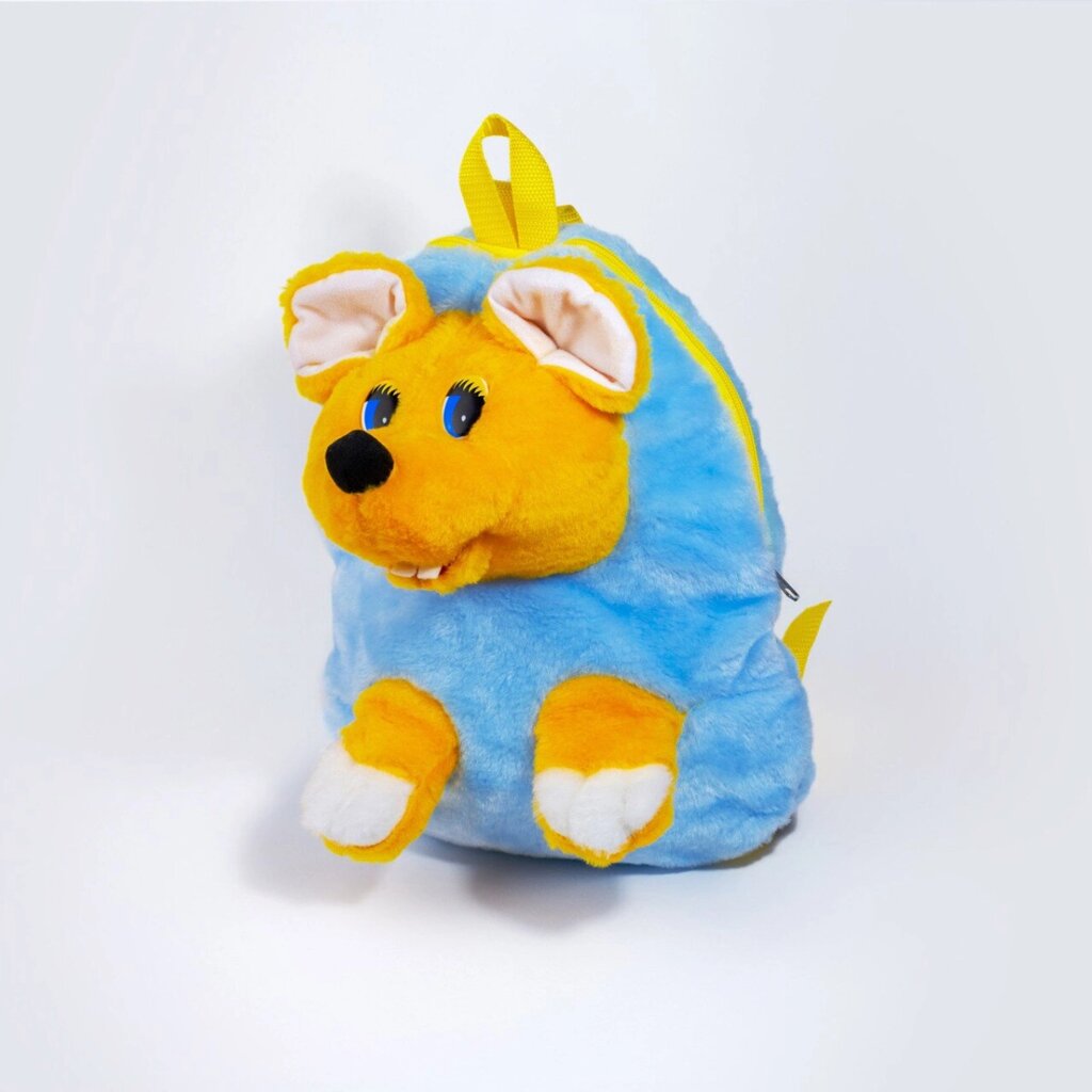 Рюкзак дитячий Zolushka Мишка 32см блакитно-жовтий (ZL2671) від компанії Shock km ua - фото 1