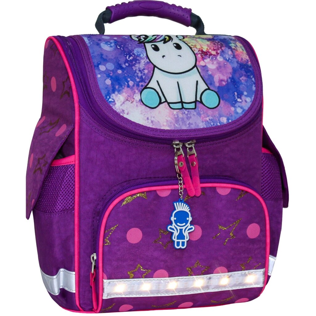 Рюкзак шкільний каркасний з ліхтариками Bagland Успіх 12 л фіолетовий 428 00551703 від компанії Shock km ua - фото 1