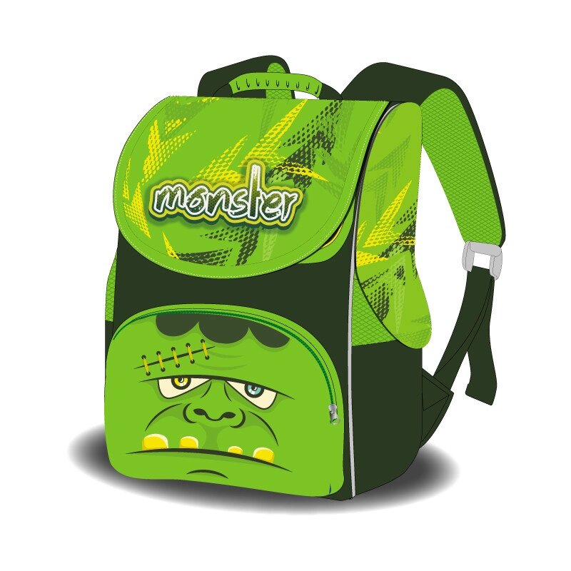Рюкзак шкільний Smile Monster 988837 26х26х33 см зелений від компанії Shock km ua - фото 1