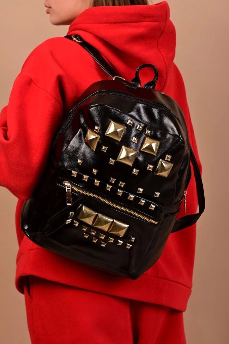 Рюкзак жіночий чорний код 7-0300 від компанії Shock km ua - фото 1